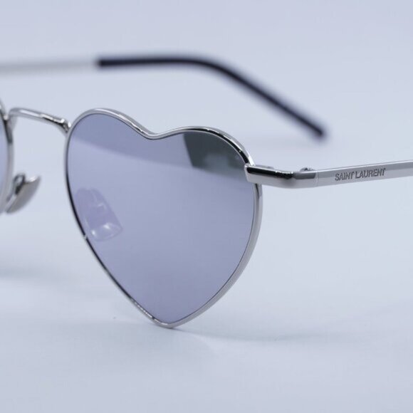 ?️ New Saint Laurent SL301 Lou Lou 003 Sunglasses - Silver Frame, Silver Lenses main image 8